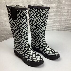 Serra Tall Rubber Waterproof Rain Boots Size 8